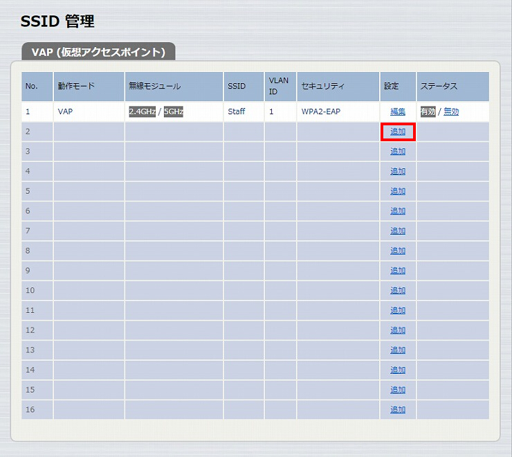 図 無線LANアクセスポイントを設定する 16