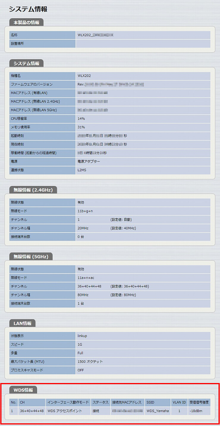 図 接続状態の確認