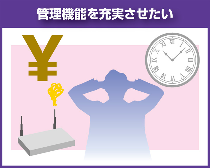 管理機能を充実させたい
