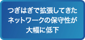 つぎはぎで拡張してきたネットワークの保守性が大幅に低下