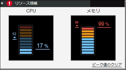 図 警告発生時_ガジェット