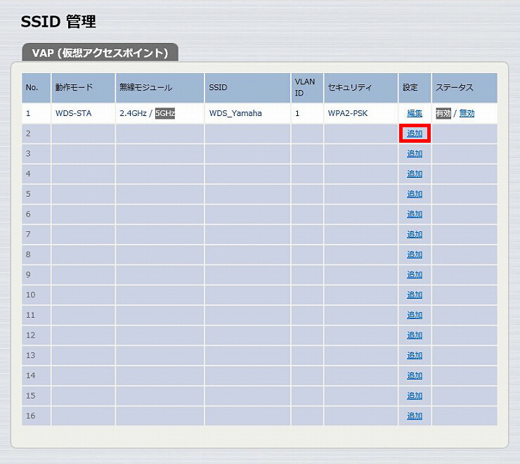 図 SSID 管理 5