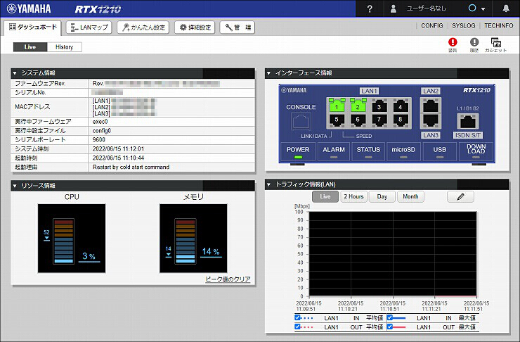 図 RTX1210トップページ1
