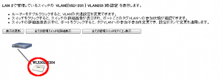 図 WLX302のVLANを設定する 3