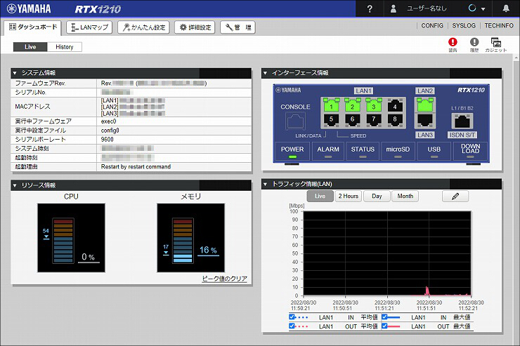 図 RTX1210トップページ1