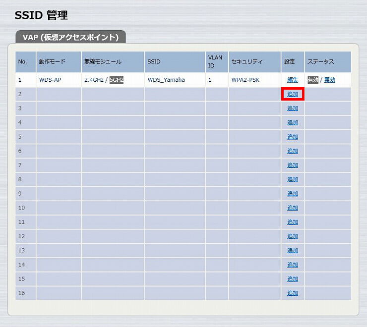図 SSID 管理 5